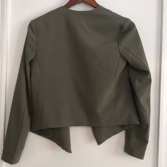 H&M divided army green edgy blazer - Picture 3 of 3